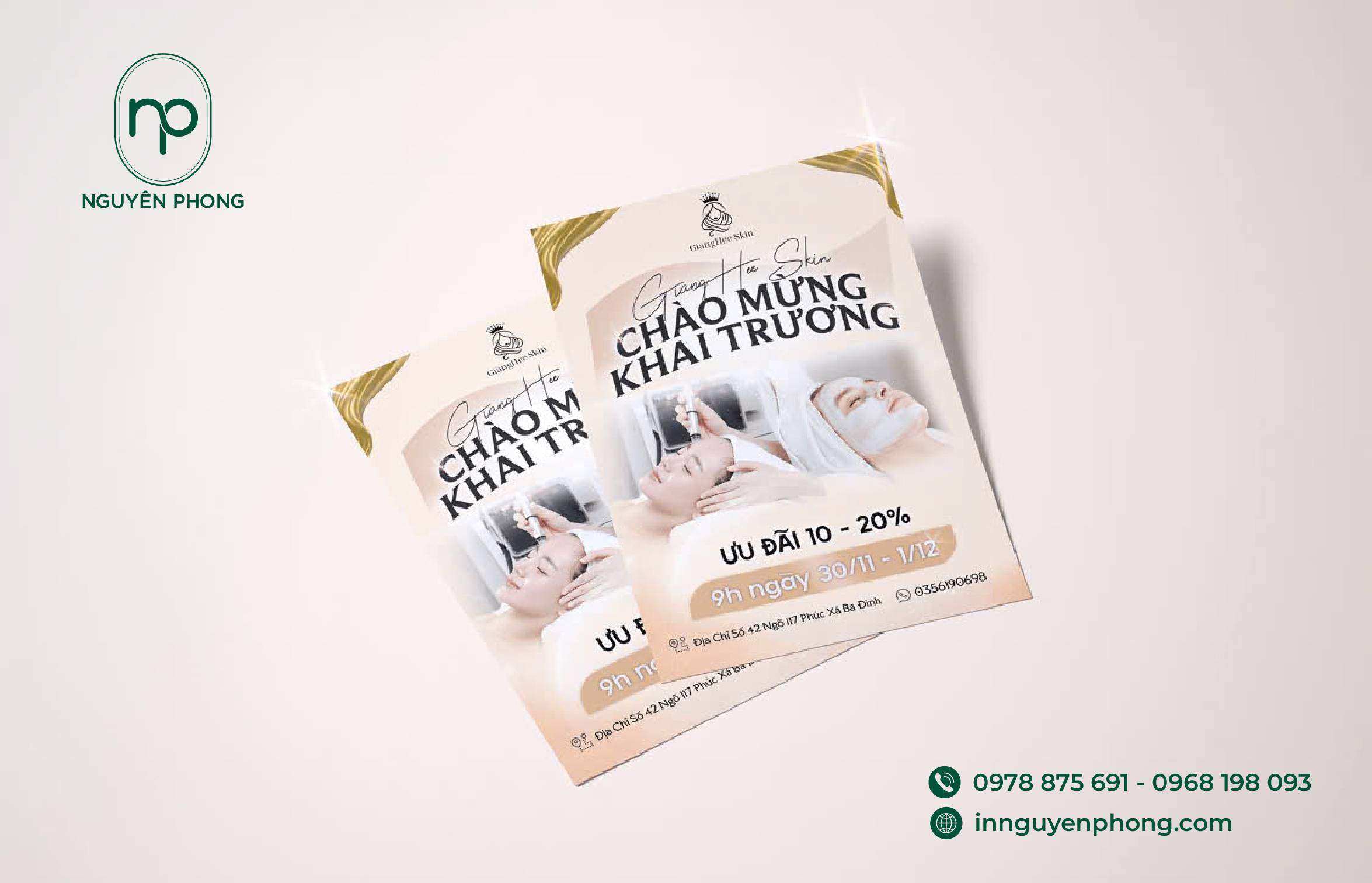 Mẫu in tờ rơi khai trương cửa hàng 